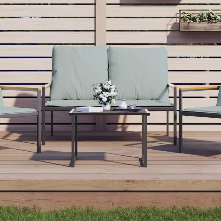 Maison Exclusive - Tavolo da giardino antracite, 55x40x37 cm, acciaio