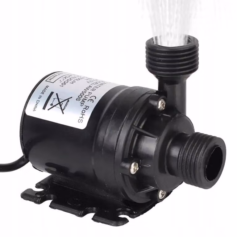 Pompa sommergibile - 800 litri/ora - DC 12 V - Portata massima: 5 metri - Motore brushless da 19 W - Silenziosa - Realizzata in plastica
