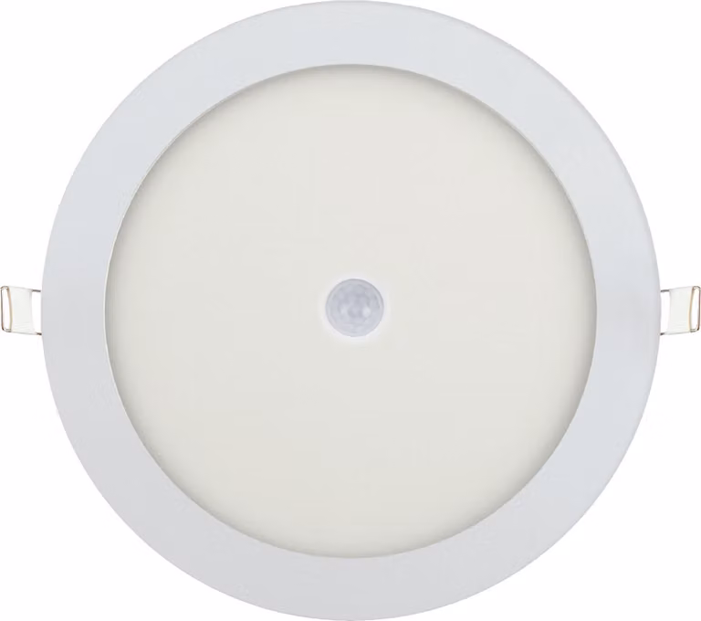 Pannello LED sottile da 24 W con sensore di movimento, lampada da incasso, pannello luminoso, lampada da soffitto, plafoniera rotonda Ø 240 mm