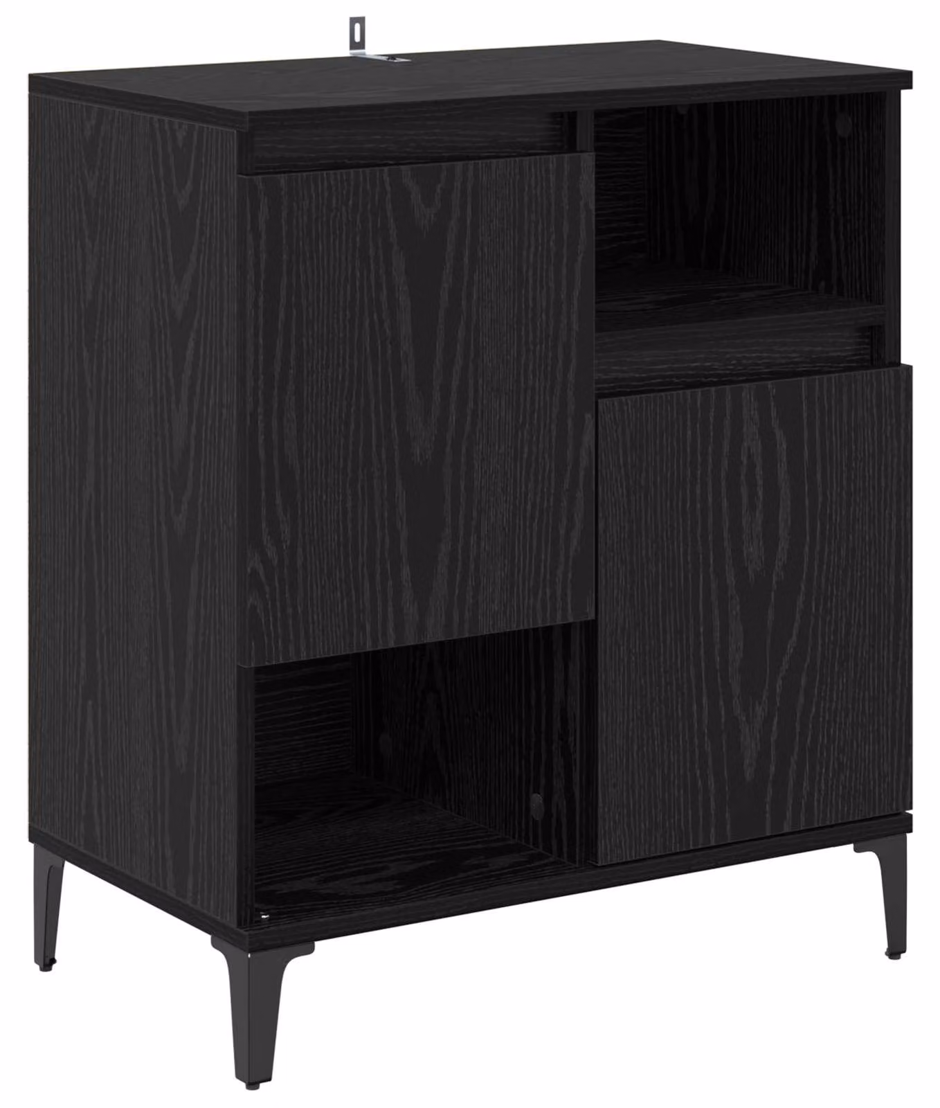 Credenza Rovere Nero 60 x 35 x 70 cm Legno multistrato