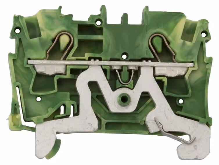 Morsetto per conduttore di protezione WAGO, 2004-1207, verde-giallo