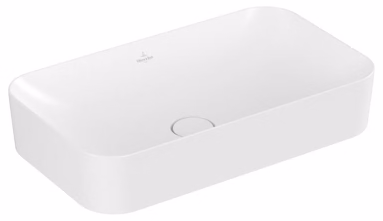 Villeroy & Boch Finion lavabo à poser, sans trop-plein, sans plage de robinetterie, 600x350mm, 414361RW, 414361RW