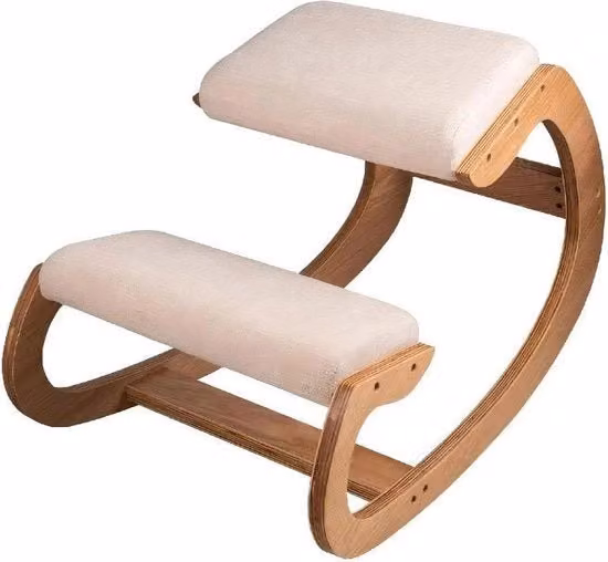 Sedia da ufficio ergonomica con schienale oscillante - Sedia ergonomico con schienale oscillante - Sedia per la postura corretta - Sedia da ufficio con schienale oscillante in legno