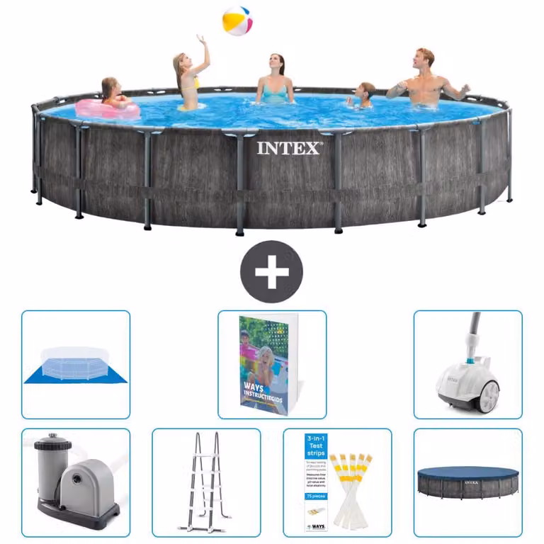 Struttura per piscina a forma di prisma - 549x122 cm - composta da 6 elementi - modello S616
