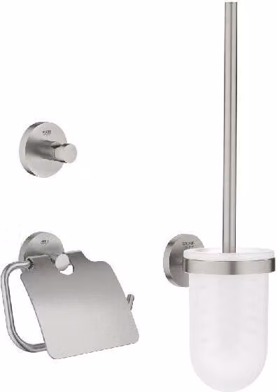 Grohe QuickFix Start - Set di accessori per WC 3 in 1, Supersteel