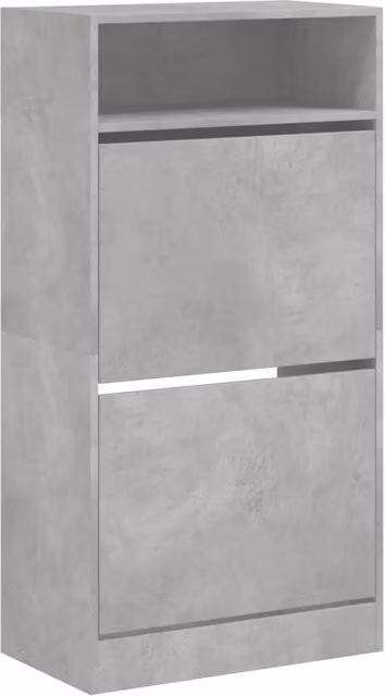 Scarpiera mobile contenitore per scarpe mobile per ingresso/corridoio/soggiorno 60 x 34 x 116 cm legno ingegnerizzato grigio 02_0021829