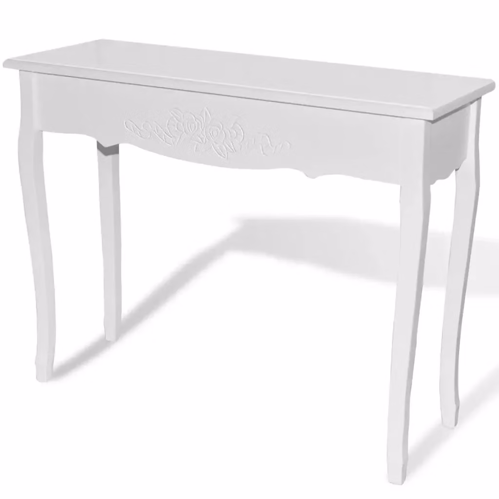 Tavolo Consolle da Trucco Moderno vidaXL Bianco in Legno e MDF – 2