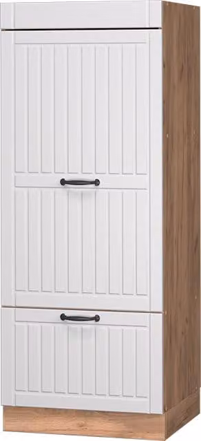 Mobile cucina dispensa Vicco Fame-Line Bianco country/Rovere dorato 60 cm, Model 56759
