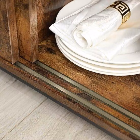 Mobile da cucina industriale con cassetti - Marrone