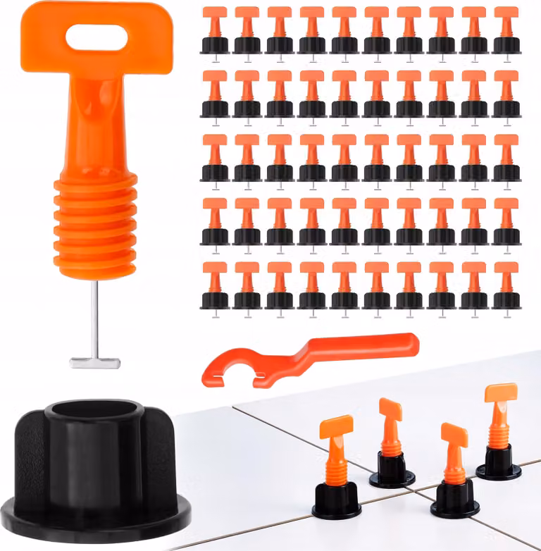 Set per livellare le piastrelle Sistema di posa delle piastrelle Perni Cunei Supporto 50 pezzi