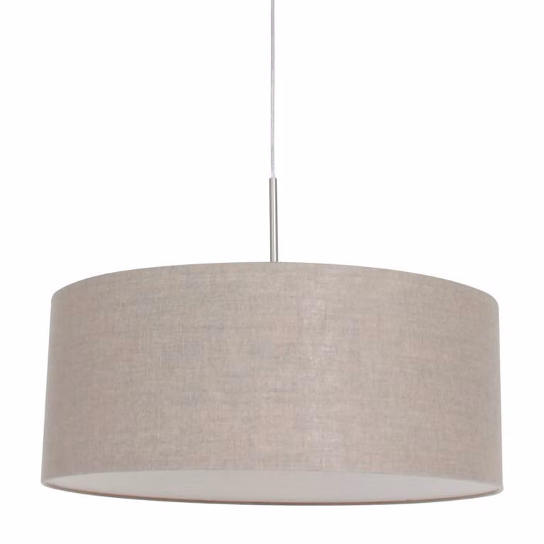 Lampada a sospensione - grigio - Sparkled Light - metallo tessile - Ø 50cm - E27 - 9890ST - Steinhauer