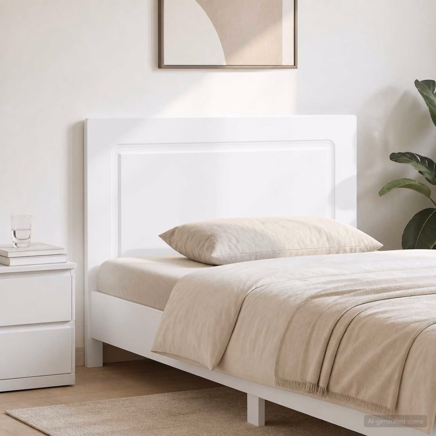 Testiera da muro vidaXL UTRECHT in legno ingegnerizzato bianco lucido