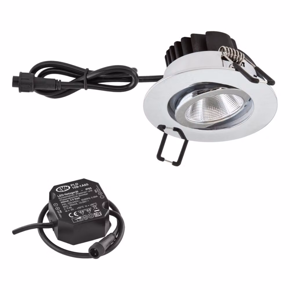 Lampada da incasso P-LED 230 V cromata - La lampadina LED non è sostituibile PC650N91102