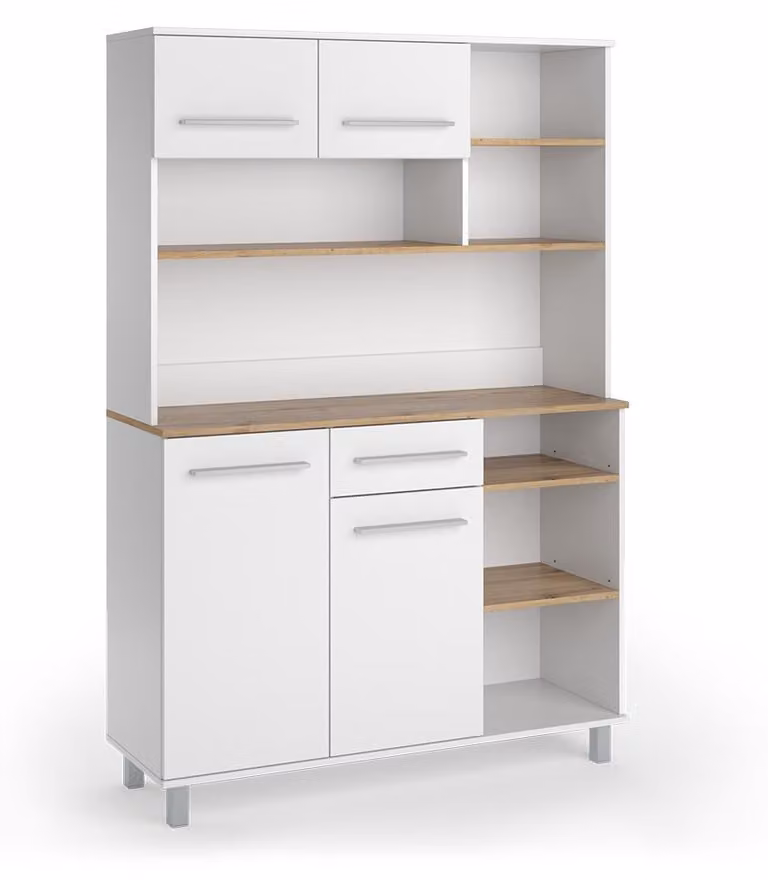 Buffet da cucina Vicco Pure Bianco/Rovere artigianale 120.2 x 177 cm, Model 59914