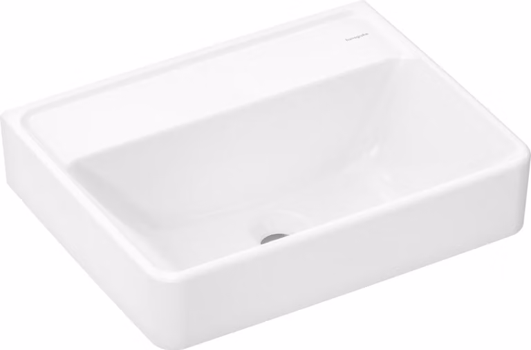 hansgrohe Xanuia Q lave-mains, sans trou de robinetterie, sans trop-plein, 500x390mm, blanc, 60234450, 60234450