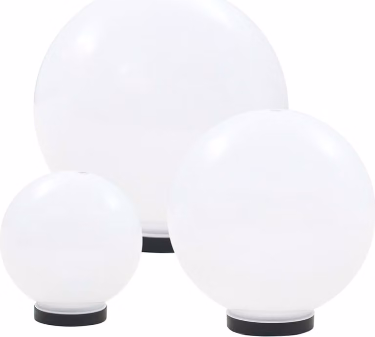 Set Lampade a LED Sferiche 3 pz in PMMA 20/30/40cm