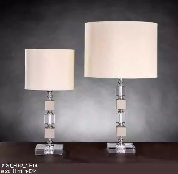 Tischleuchte Tisch Beige Lampe Kronleuchte Kristall Lampen Leuchten
