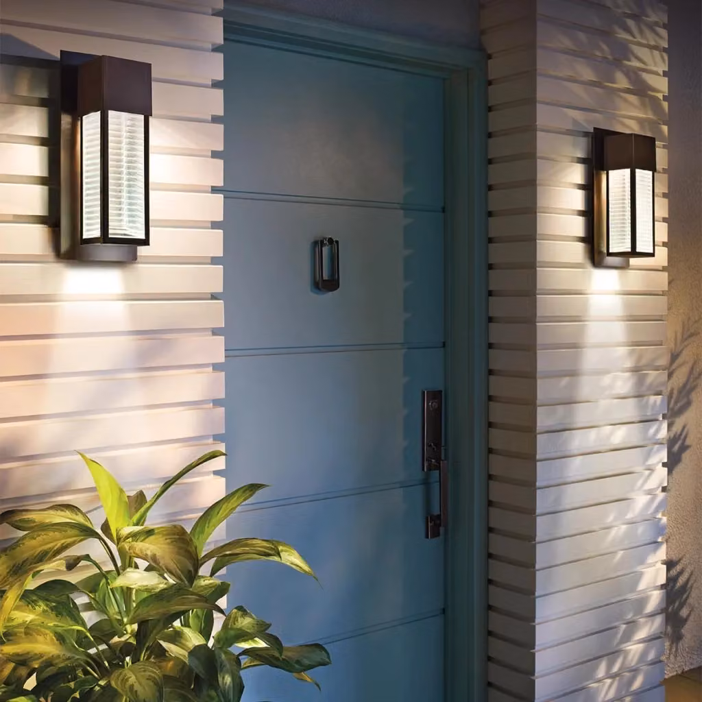 Applique esterna Kichler Sorel in bronzo con LED GU10 8W IP44 per giardino e terrazza – 2