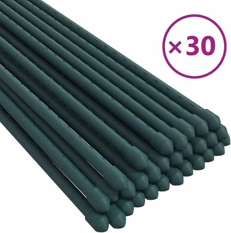 Supporti per Piante da Giardino 30 pz Verde 180 cm Acciaio