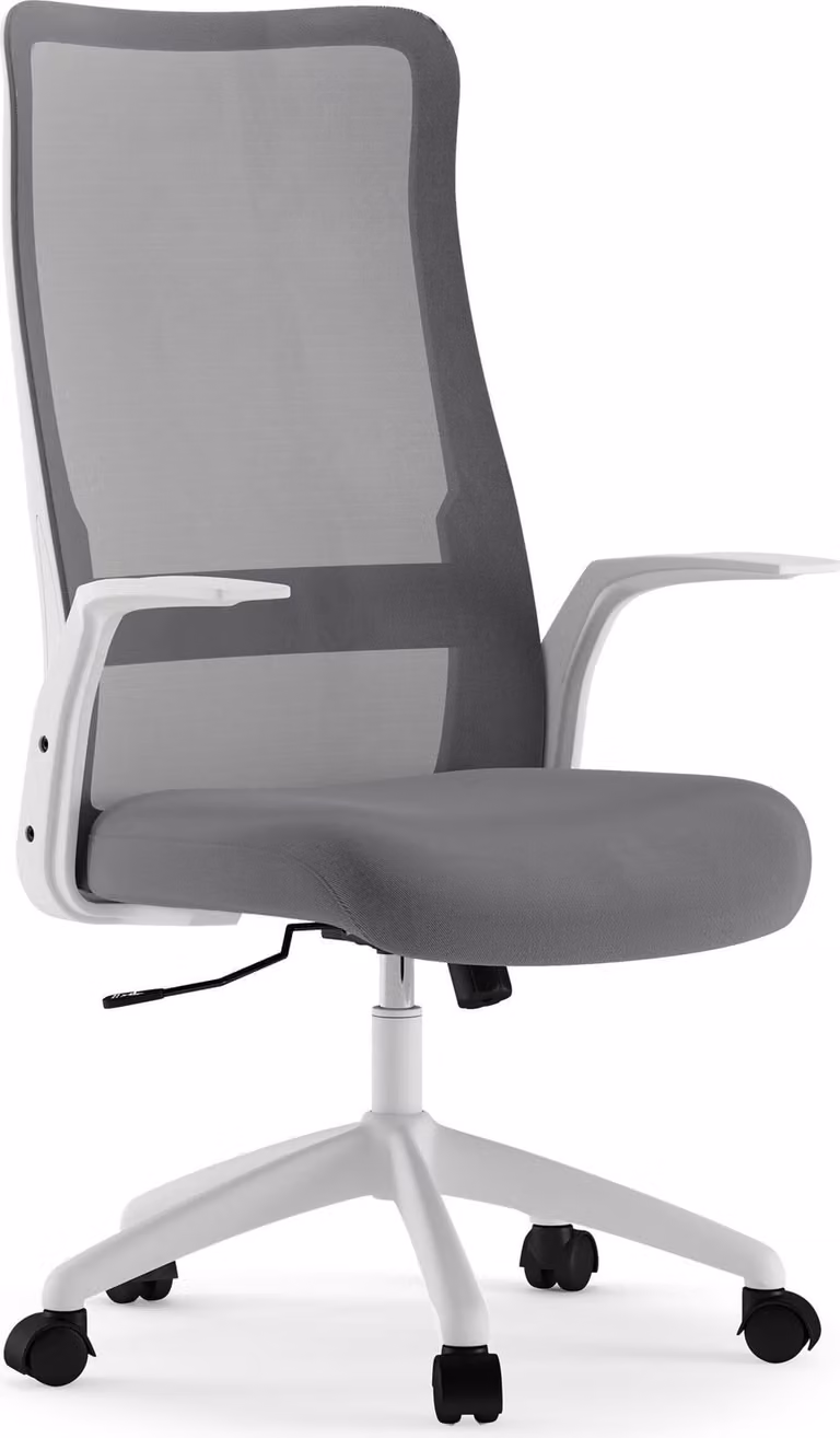 SENSE7, sedia ergonomica per ufficio, sedia da scrivania, colore bianco, con supporto lombare, schienale in rete, funzione basculante, regolabile in altezza, ideale per l'ufficio domestico, capacità massima: 130 kg