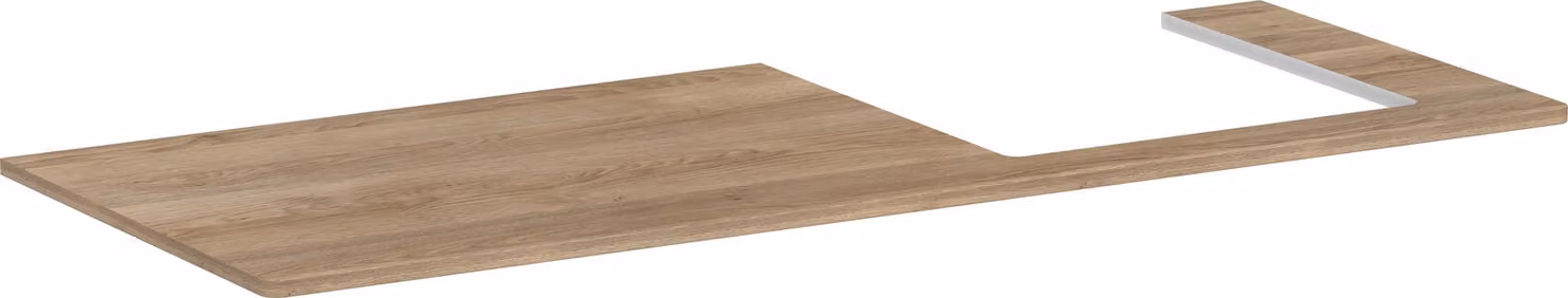 hansgrohe Xelu Q Console avec découpe à droite, 1360x550, pour vasque à poser, polie, 54098230, 54098230