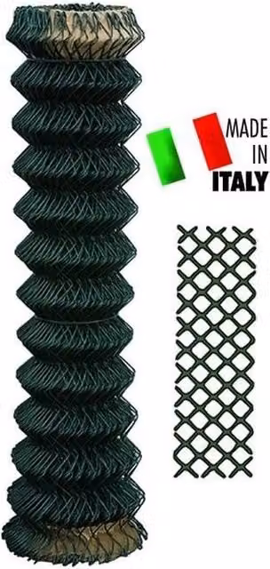 Griglia Cavallino 54015 in acciaio zincato con rivestimento in PVC verde, rotolo da 20 m, H: 150 cm, maglia 50x50 mm – 1