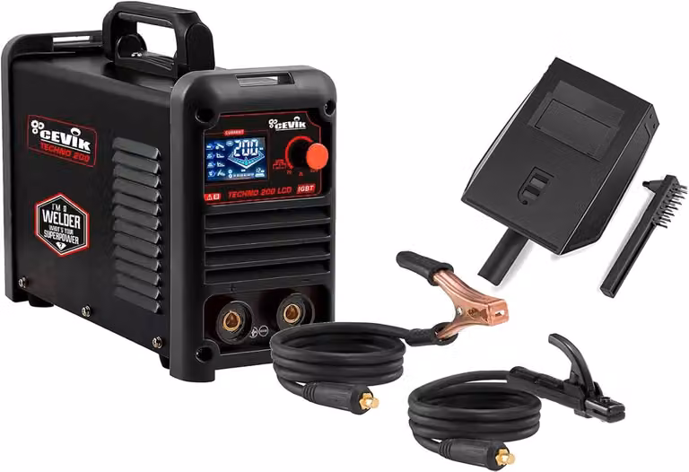 Saldatrice inverter 20-200A per saldatura MMA e TIG, dotata di schermo LCD e tecnologia di controllo avanzata