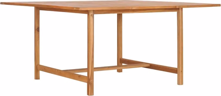 The Living Store Tavolo da giardino 150 x 150 x 76 cm in teak massiccio