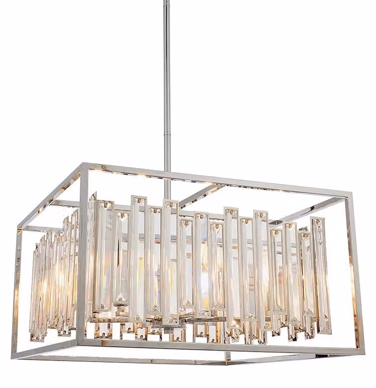 Lampada a sospensione ACADIA cromata 6xE14x15W in metallo, dimensioni: 111x53x53 cm, IP20, Endon