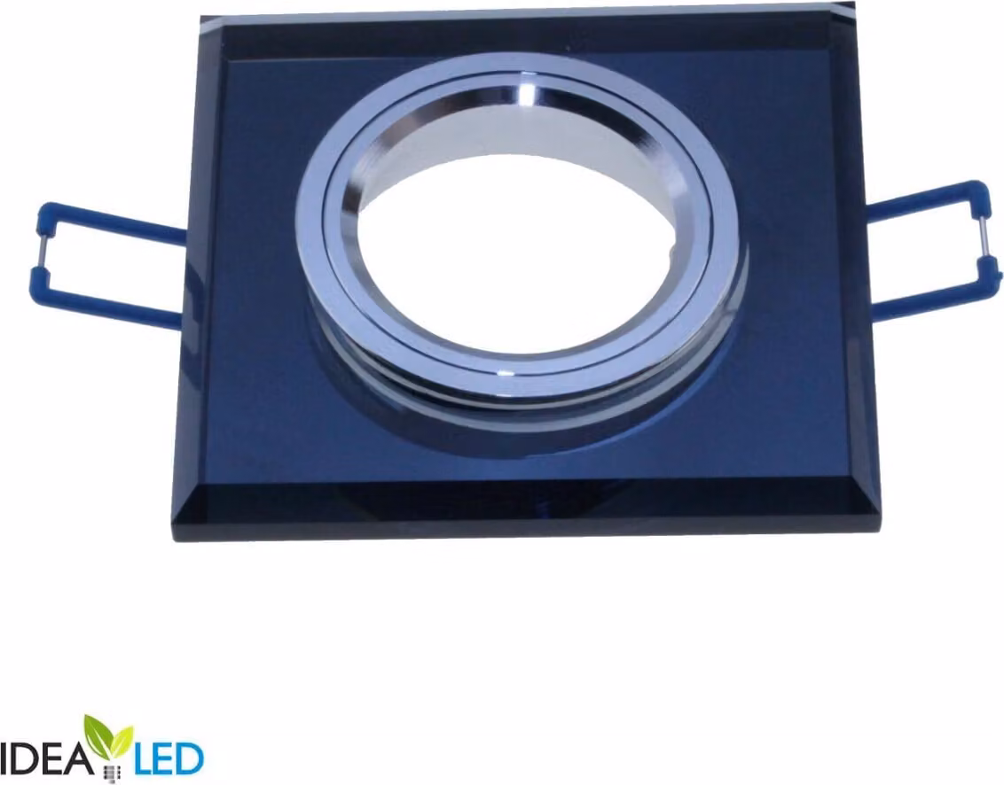 Faretto da incasso IP20 quadrato nero specchiato PROVERO GU10 ID-1083 Idealed