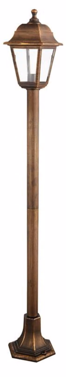 Lampada da terra in plastica ACA Lighting 4S per esterni, color ruggine, 100 cm, E27, IP44, PLGP5R