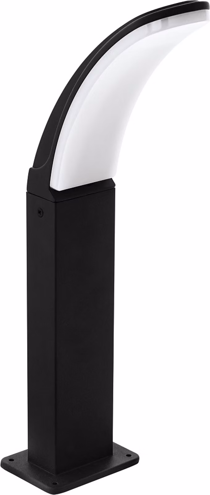 Lampione Per Esterno Contemporaneo Fiumicino Alluminio Nero Policarbonato Bianco Led