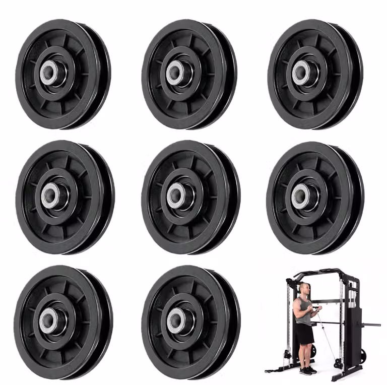Rotolo di cavo da 90 mm, confezione da 8 pezzi, per attrezzature sportive, porte da garage