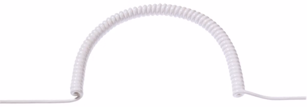 Cavo a spirale BACHMANN 1,5m-6m ws 0,2m diritto, H05VV-F 3G1,5mm², taglio liscio