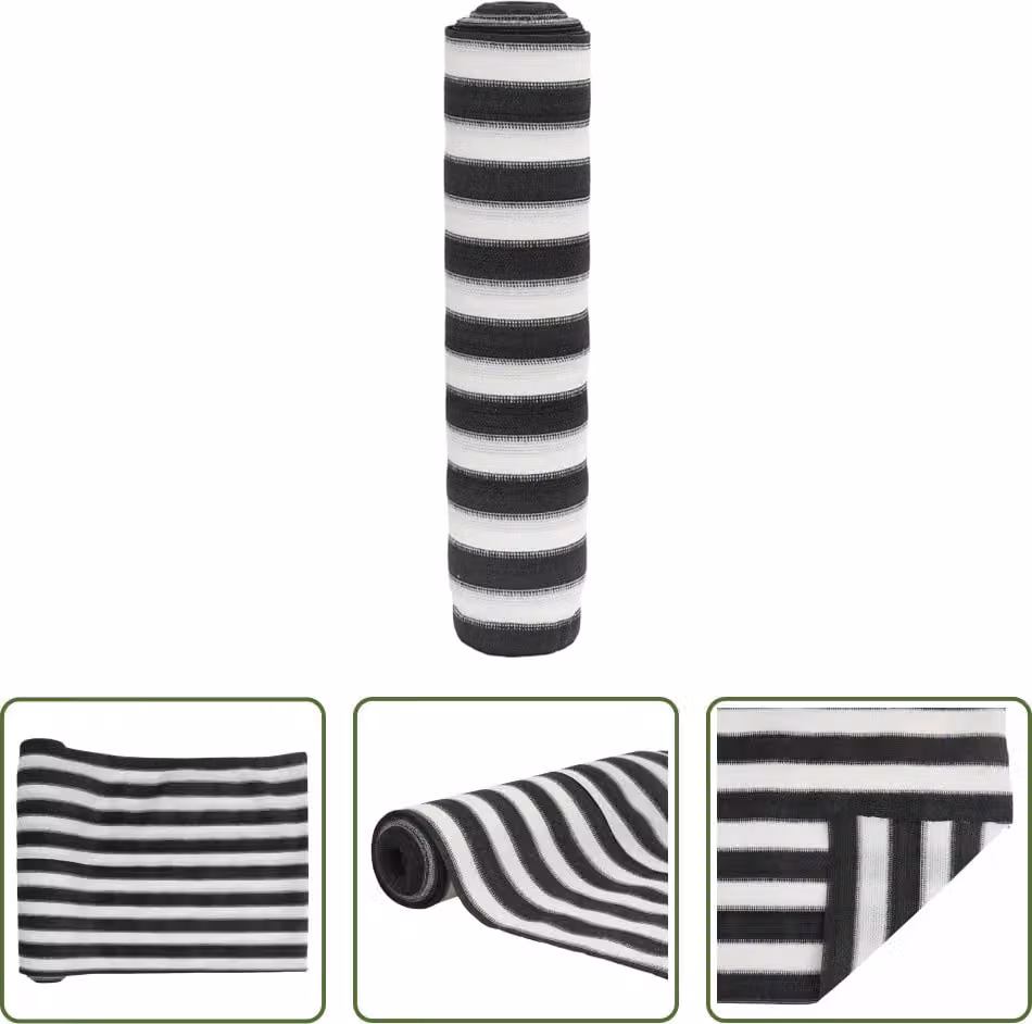 Il paravento Living Store antracite e bianco 1,5x50 m HDPE 195 g/m²
