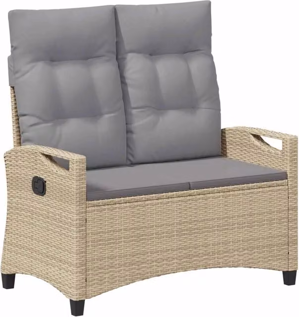 Panchina da Giardino | Panca da Giardino Beige e Grigio Chiaro 105 x 60 x 112 cm