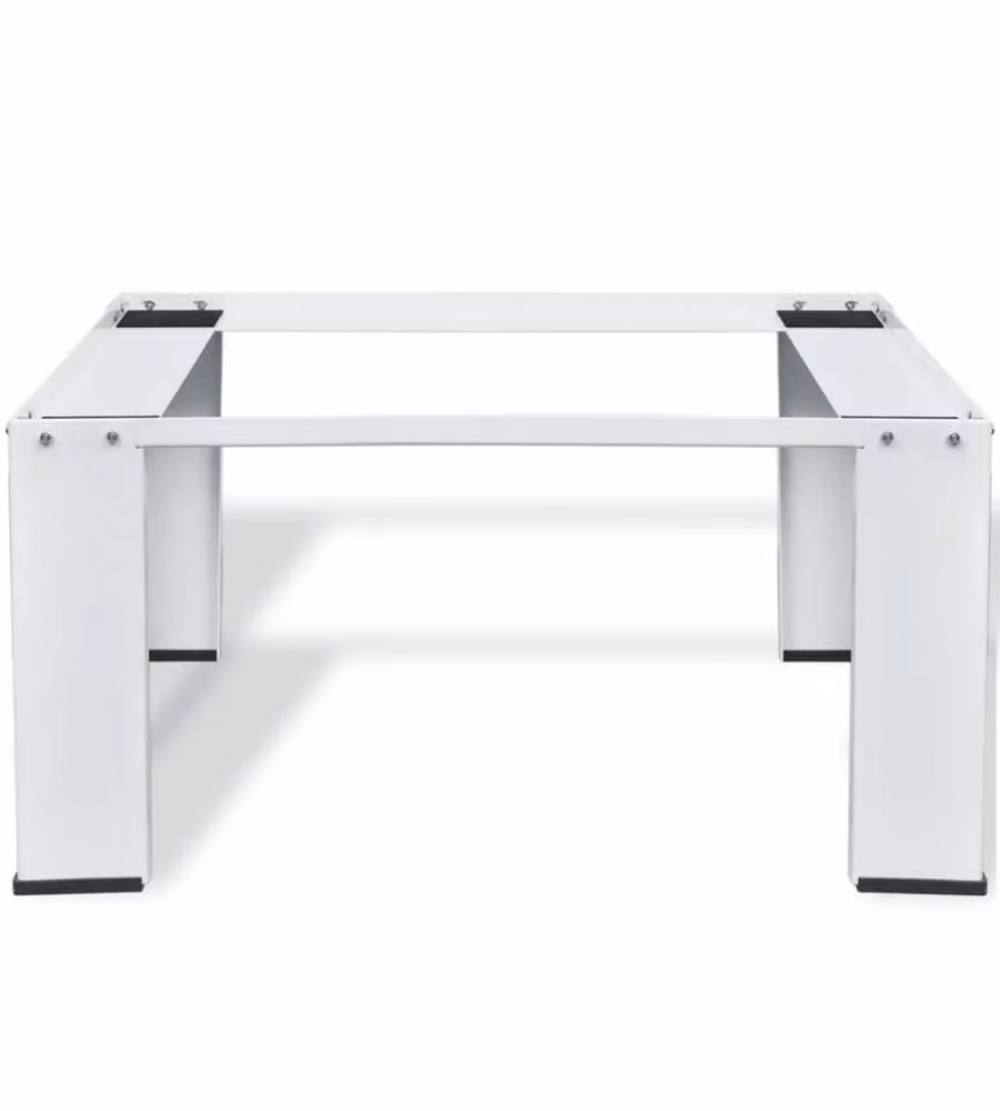 Supporto alzatina per lavatrice vidaXL in metallo bianco L/P/H: 63 x 54 x 31 cm