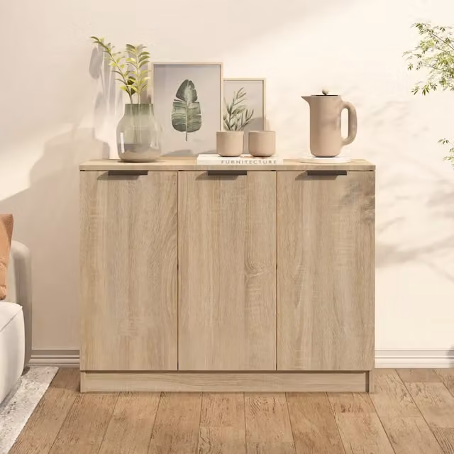 Credenza-Buffet-Armadio da cucina Rovere Sonoma 90,5x30x70 cm in Legno Multistrato