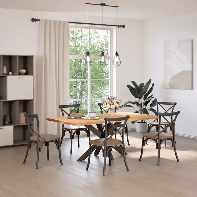 Gamba per Tavolo da Pranzo a Forma di Ragno in Acciaio Nero Opaco L: 120 cm, P: 68 cm, H: 72-73 cm