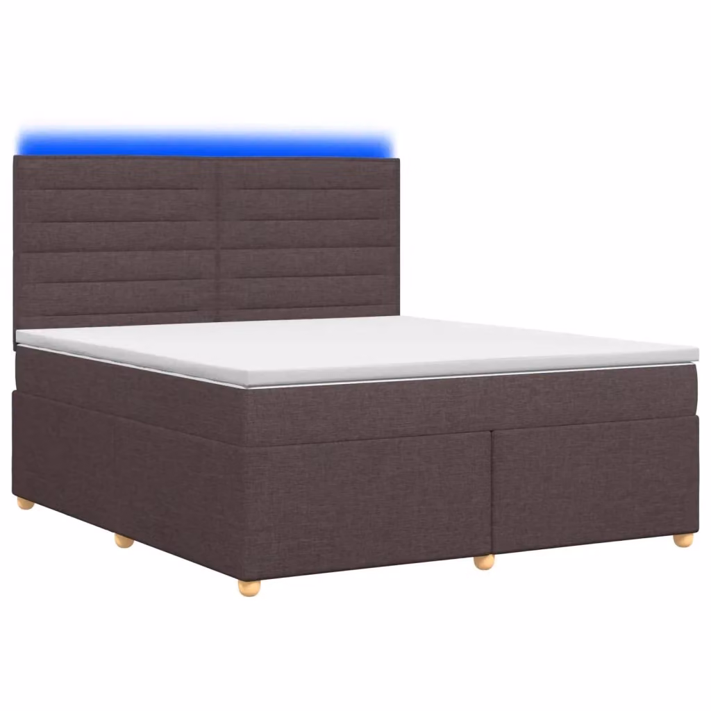 Letto box spring ibrido vidaXL con materasso a molle insacchettate e base contenitore, con illuminazione sottostante e porta USB, L/P: 180 x 200 cm, Multicolore – 2