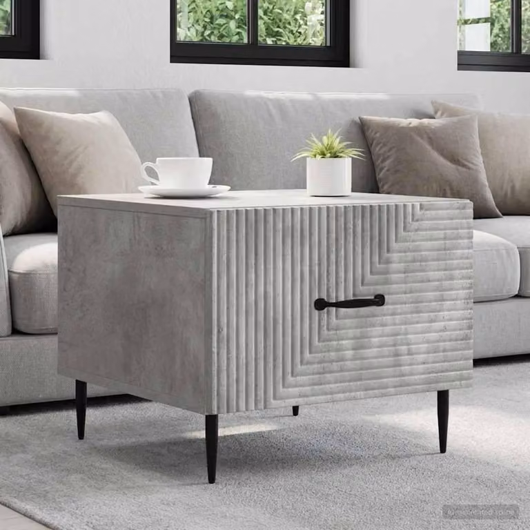 Maison Exclusive - Tavolino grigio cemento 49 x 50 x 40 cm in materiale derivato dal legno