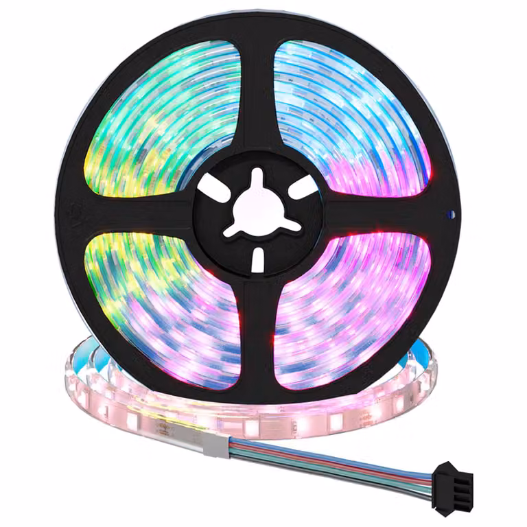 Set di 12 strisce LED RGB vidaXL multicolore con connessione USB in rame e plastica