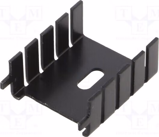 1 dissipatore di calore: pressato, dimensioni: lunghezza 12,7 mm, larghezza 25,4 mm, altezza 29,3 mm, modello FI306/SE, colore nero