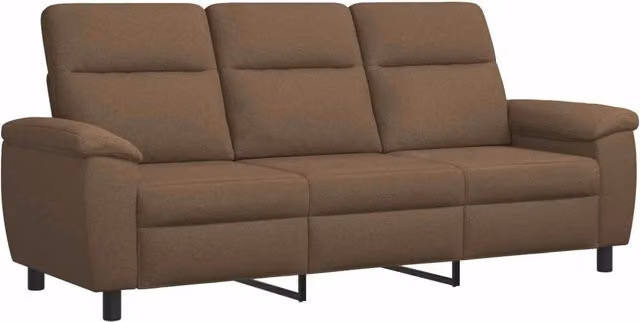 Divano moderno vidaXL in tessuto marrone con struttura in metallo L: 214 cm, P: 90 cm, H: 95 cm – 1
