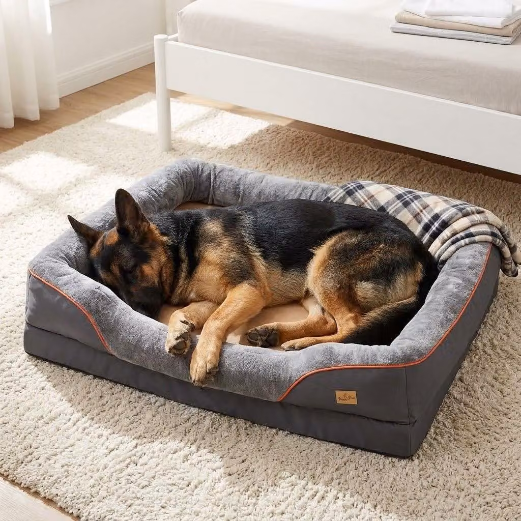 WISFOR letto ortopedico per cani letto per cani cuscino soffice e dimensionalmente stabile - rivestimento sfoderabile e lavabile, facile per le articolazioni, XXL:120x90x30cm