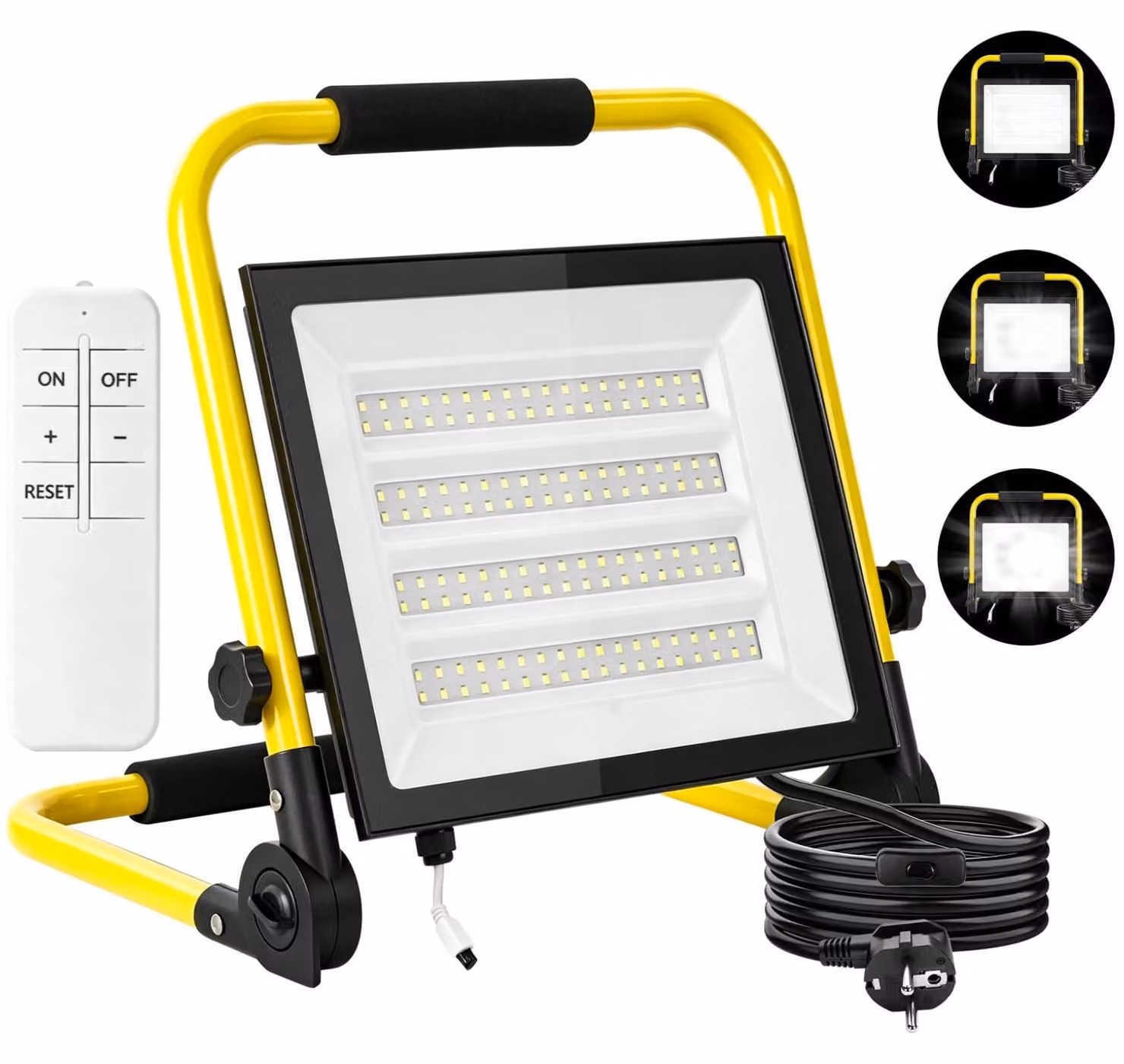 200W, faretti LED da costruzione, lampada da cantiere, 6500 K, bianco freddo