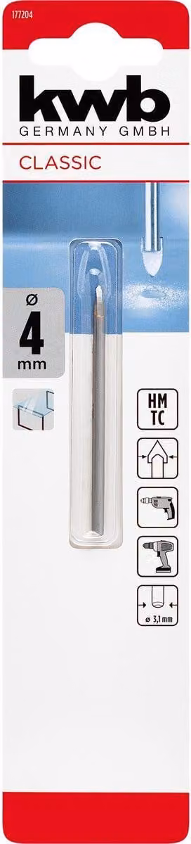 Punta per vetro 4mm KWB