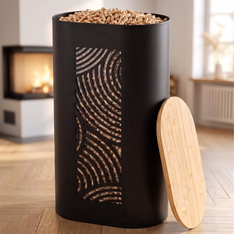 CASABEL Contenitore Pellet & Granuli, Livello Visibile, 30kg, Motivo Zen