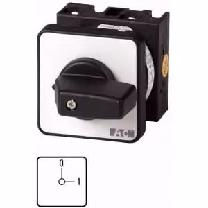 Interruttore on-off Eaton, T0, 20 A, da incasso, 1 modulo, contatti: 1, 90°, con scatto, 0-1, codice articolo 15481 009308