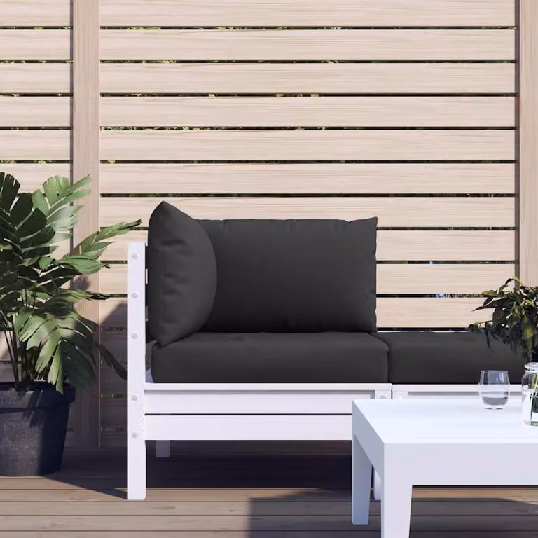Set di 3 cuscini per pallet vidaXL neri in tessuto Oxford e poliestere, impermeabili e traspiranti, L/P/H: 60 x 60 x 9,5 cm